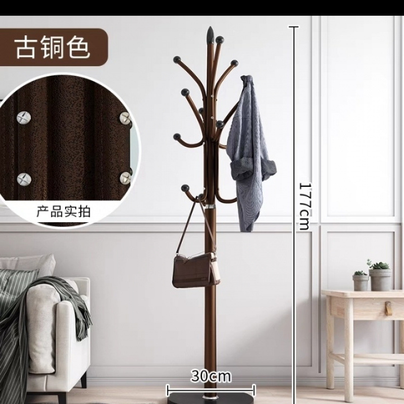 Percha de gorras de piso percha de ropa de dormitorio percha de ropa vertical moderna percha de ropa roja percha de bolsa de sala de estar doméstica