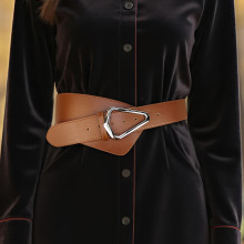 跨境新款宽腰封女装饰配风衣羽绒服宽皮带女百搭时尚配外套束腰带