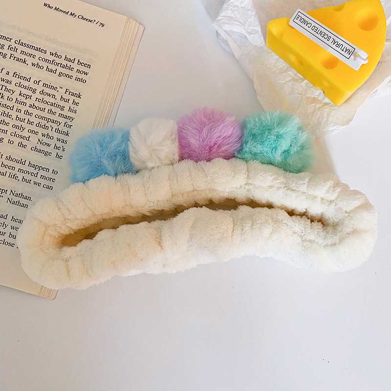 Cocoa amor bola de peluche banda pelo máscara lavado maquillaje dulce dibujos animados espíritu antiguo