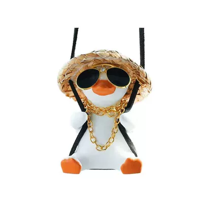 Car Hanging Ornaments Swing Duck: Car hanging - straw-hat-rich-orange