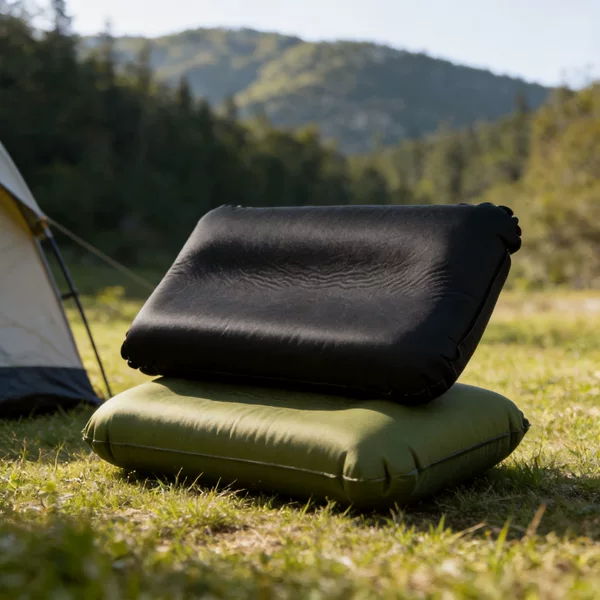Outdoor automatic inflatable pillow, memory foam pillow, cheese sponge pillow, camping air cushion pillow, travel pillow (requires ordering)