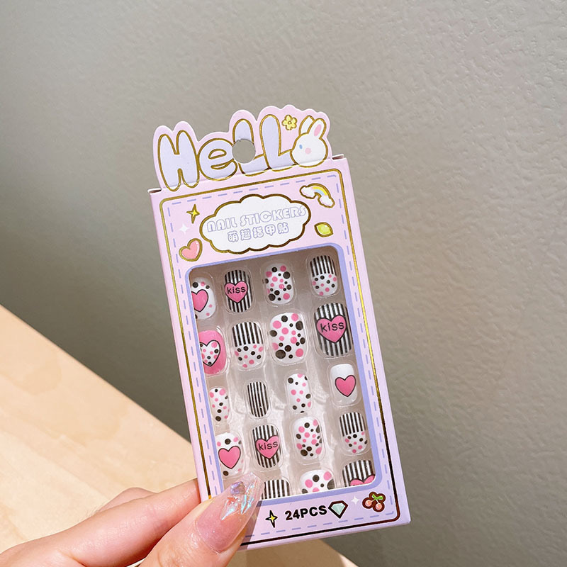 Niños dibujos animados estereoscópicos pegatinas de uñas niñas parches de uñas bebés desmontables impermeables uñas al por mayor