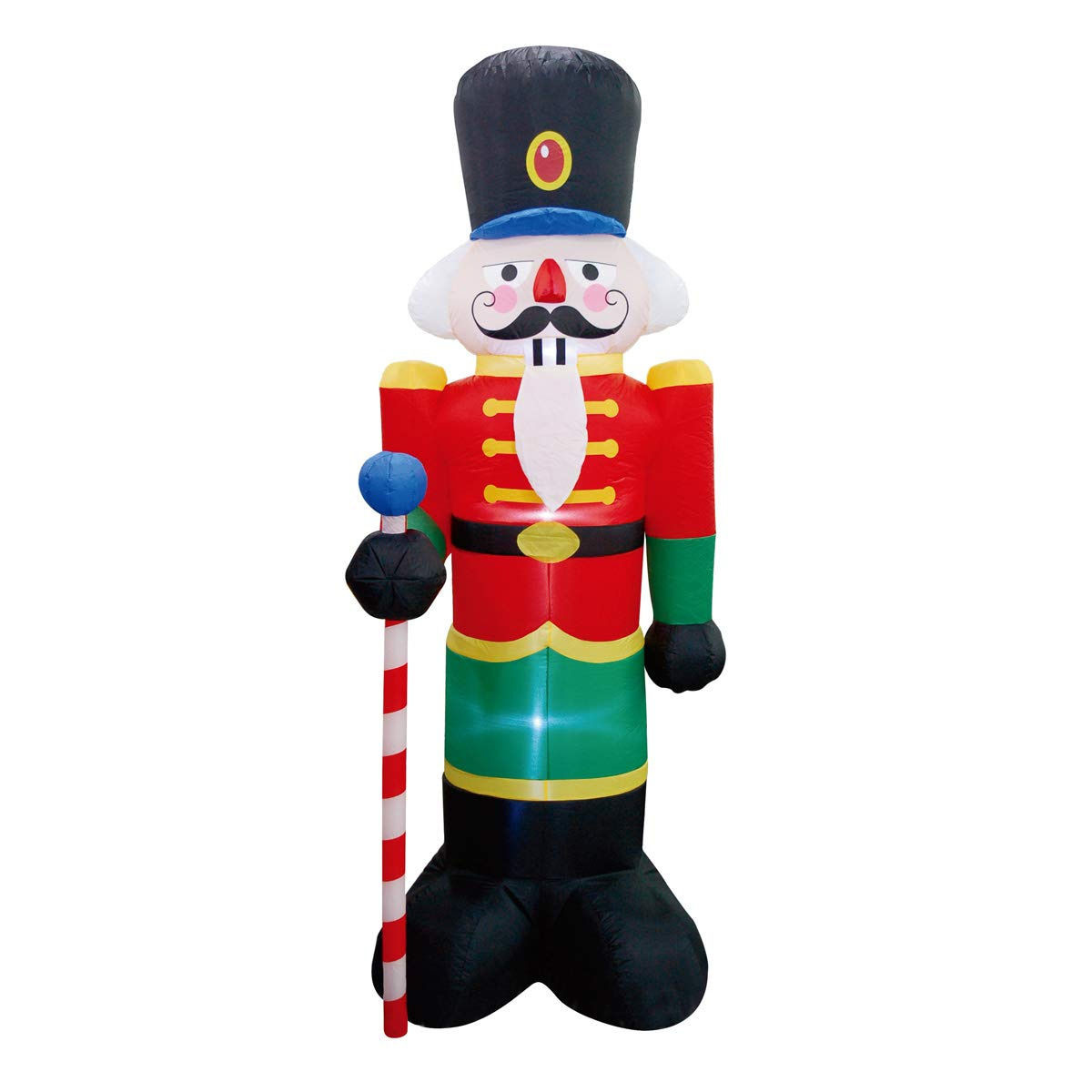 Luminoso Santa Claus soldado modelo inflable suministros de decoración navideña Venta caliente transfronteriza 2,4 m modelo inflable de Navidad