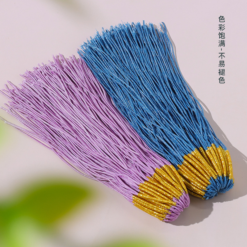 72号玉线编织饰品配件假拉圈0.8cm半成品金色线圈绑手绳项链绳