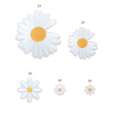 Little Daisy computer embroidered patch patch, trendy clothing embroidery patch, jeans decorative adhesive patch patch