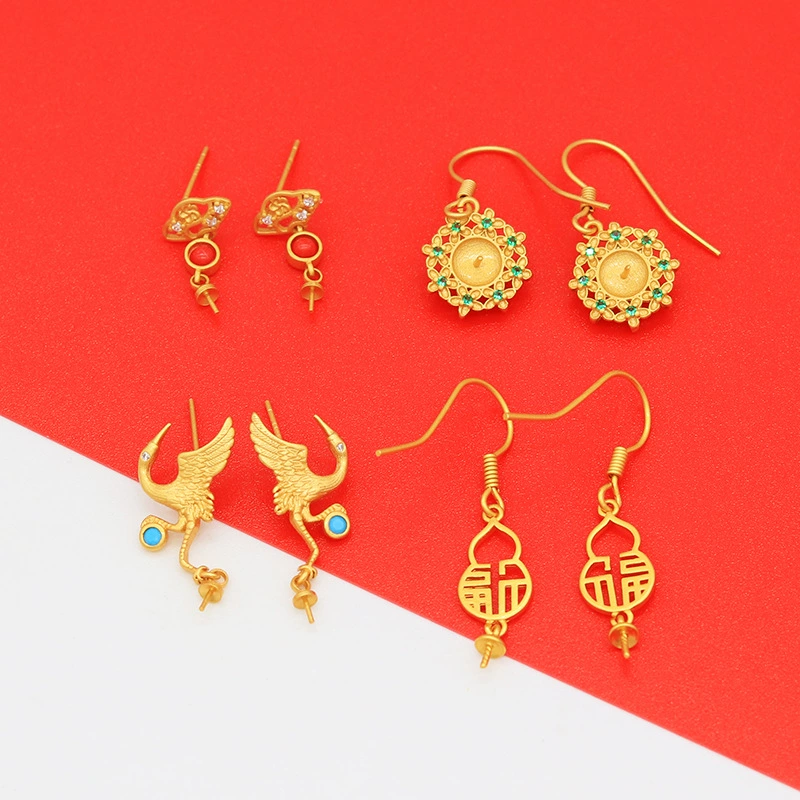 Retro Phoenix, серьги, клипсы, аксессуар, ручная работа