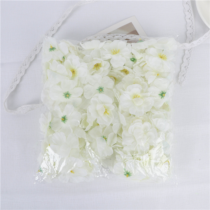 Flores artificiales, pétalos de melocotón, flores de ciruelo de seda rosa, accesorios para fotografía de bodas, tocados, artificiales_voghion.com