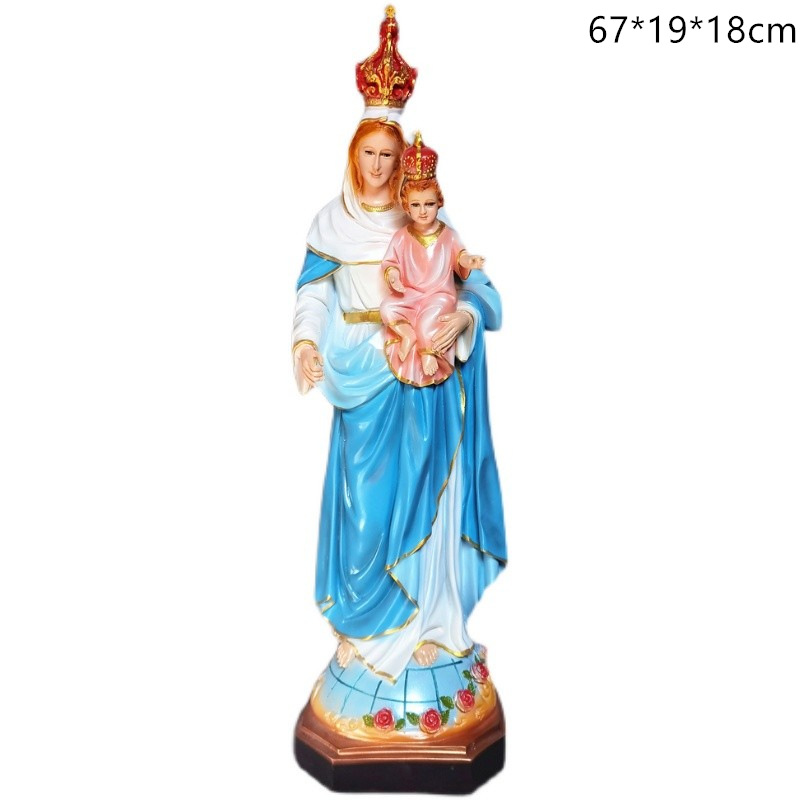 70cm de la enseñanza de la estatuilla de la resina de la familia sala de estar decoración iglesia