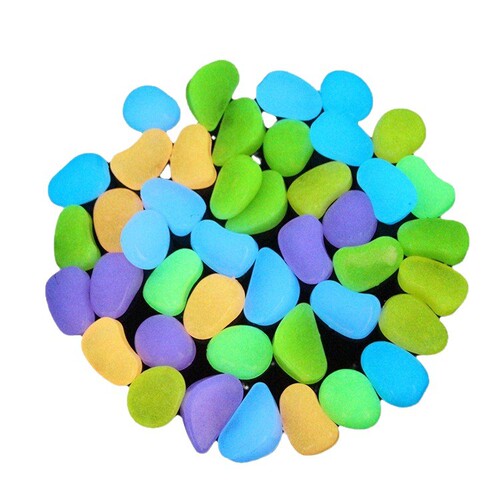 4.5cm Large Colorful Luminous Stone for Garden Aquarium Landscaping, Pebble Stones, Cross-Border 15g Glow-in-the-Dark Stones Wholesale