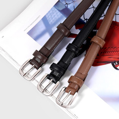 頭層牛皮女士腰帶時尚針扣復古牛皮皮帶通勤真皮腰帶廠家批發