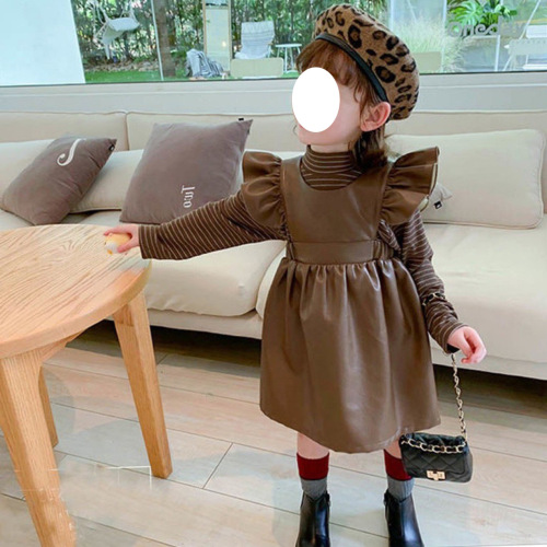 Set of 2 Girls' Skirts  Trendy Children's Spring and Autumn Small Sleeve Girl Fashion two-piece set D65