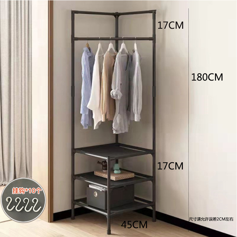 코너 프레임 3 레이어 블랙 + 10 후크