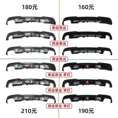 for 2011-2017 BMW 5 Series F10: Big Surrounded - different-styles-of-tail-lips2011-2017