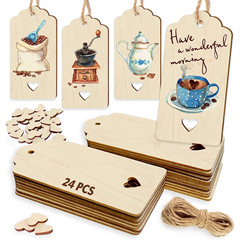 木製未完成標籤掛件手工木質空白書籤木質禮品書籤掛牌