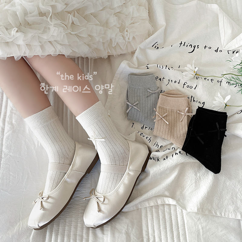children's summer ultra thin socks with bow