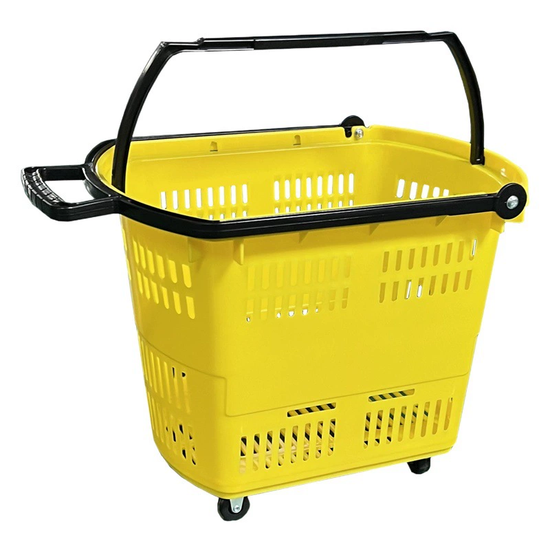 Супермаркет тележка корзина с колесом кукла закусочная оранжевый желтый розовый белый красный утолщенный ручная корзина