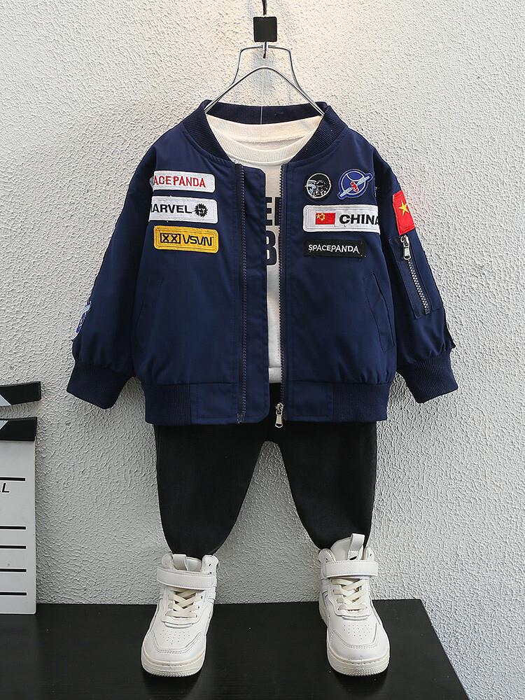 Veste d'uniforme militaire vide pour garçons, vêtements de printemps et d'automne 2023, nouveau beau haut pour enfants, tendance_voghion.com