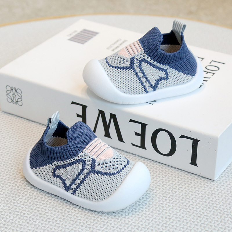 Cross-Border Wholesale Baby Shoes 0-1 Years Old Soft-Soled Non-Slip Floor Shoes Soft Fly-Woven Baby Toddler Shoes for All Seasons
