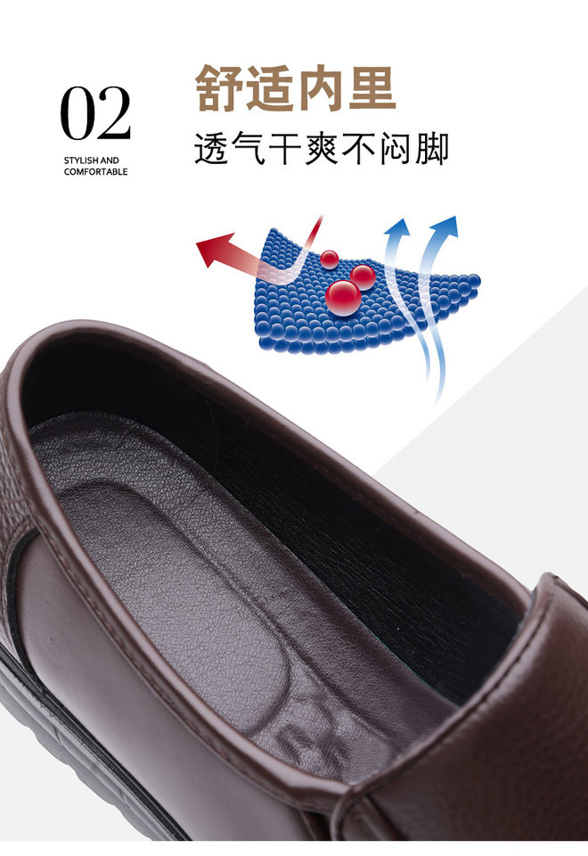 Giày da nam kiểu lười đa năng, gót thấp 1–3 cm, phù hợp đi làm và dạo phố — CS9106 Màu nâu, CS9106 Màu đen chi tiết 8