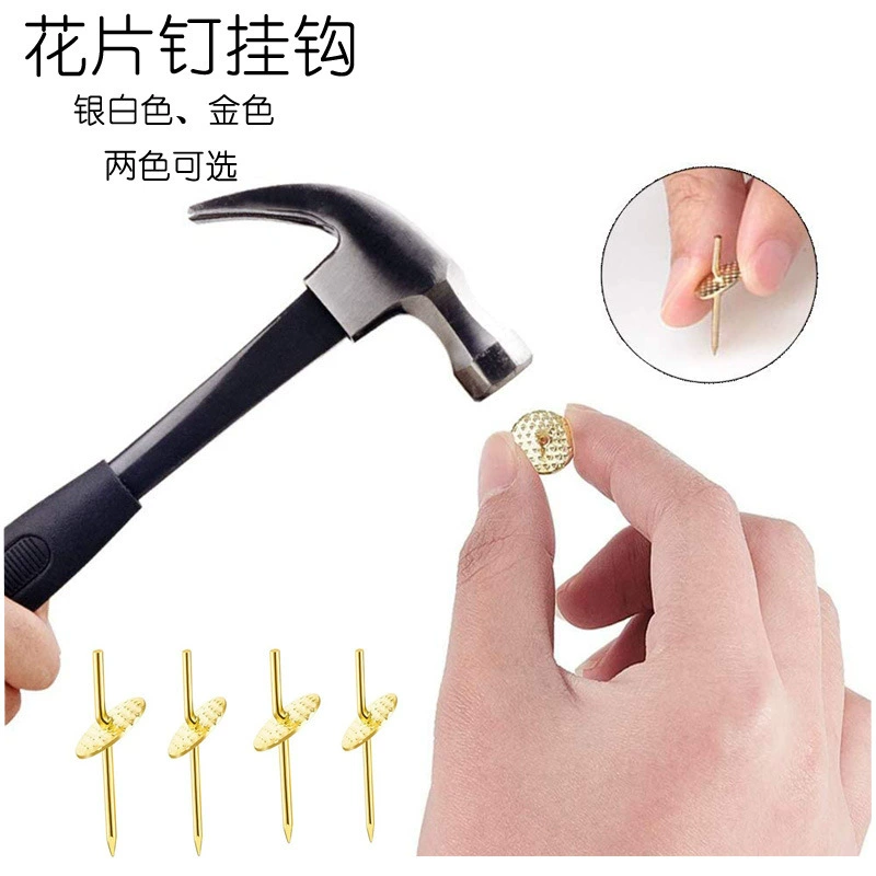 Трансграничная Коробка 25 шт.60 фунтов цветочный лист принт ногтей крючок фоторамка крючок для ногтей сумка Одежда ключевая фурнитура