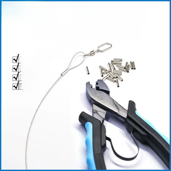 Boat fishing balance fishing group hook binding pliers sea fishing steel wire hook copper tube special wire pressing pliers balance fishing group wire tightening pliers