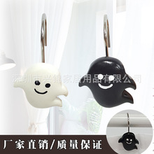 跨境专供万圣节幽灵树脂挂钩浴帘挂钩窗帘环粘钩树脂万圣系列挂钩