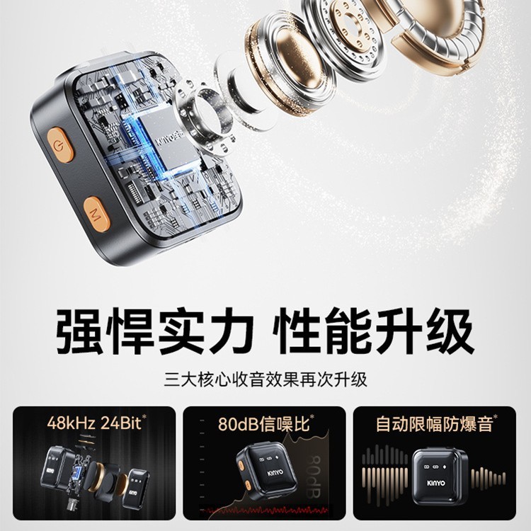 ホットセール m13 ワイヤレスラペルマイク 1対2 ラペルマイク 2.4g 録音機器 ラジオマイク|undefined