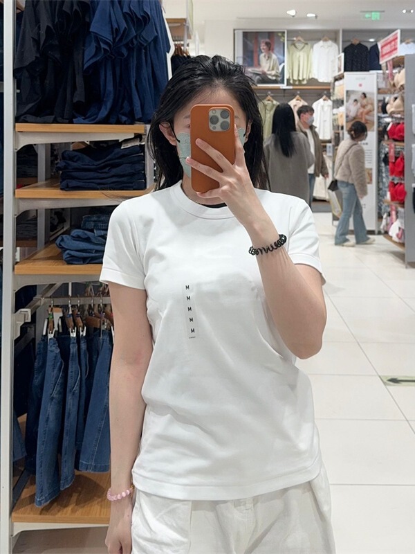 日単大家品質協力金氷爽夏正肩純色百合丸襟半袖打底tシャツ465754|undefined