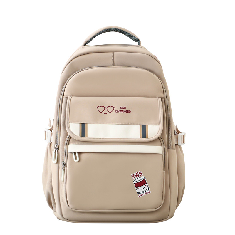 Al por mayor nueva mochila coreana universitaria simple mochila de alto valor de la cara, mochila de niñas de gran capacidad para estudiantes de secundaria