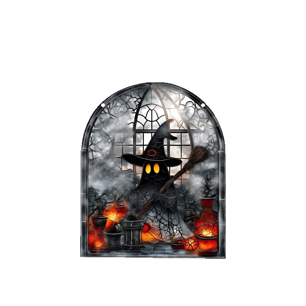 Serie de Halloween acrílico atrapador de sol artesanía decoración creativa colgante decoración acrílica