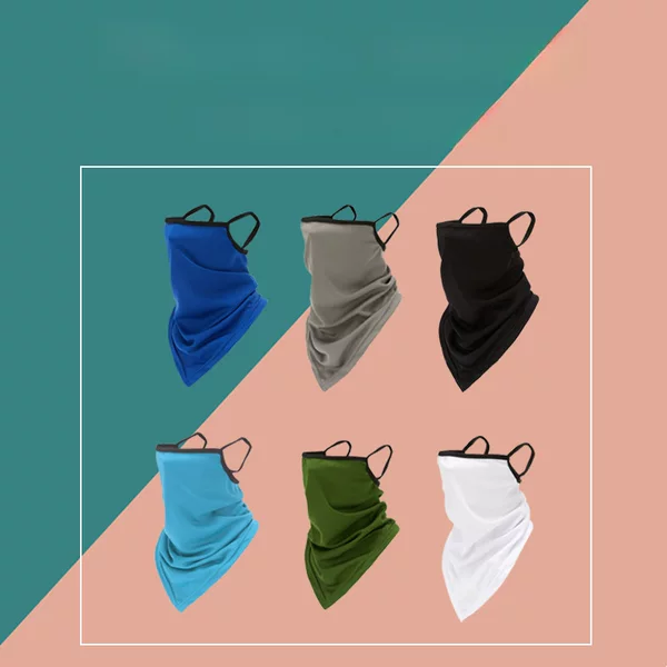 Outdoor Cycling Mesh Insect-Proof Mask, Triangle Scarf, Breathable Sunshade, Windproof Neck Protection, Uv Protection