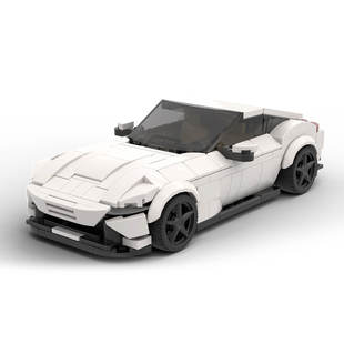 Building Blocks Moc-117638 Super Sports Car Model 395 Particle Number Toys Saint