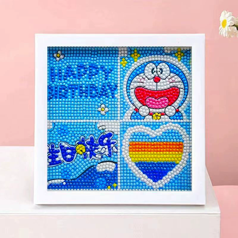 DIY-набор для алмазной мозаики 17×17 см, пластиковая рама, дизайн щенок, полный набор инструментов для кладки