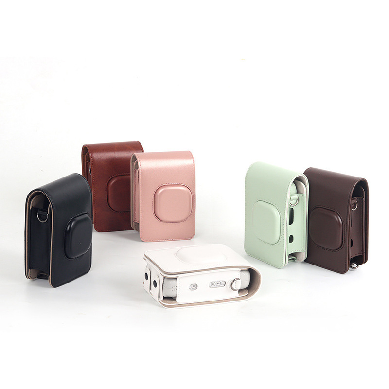 Suitable for Fujifilm Instax Mini Liplay Camera Bag, Artistic and Fresh Protective Case, Pu Storage, Solid Color Crossbody Bag