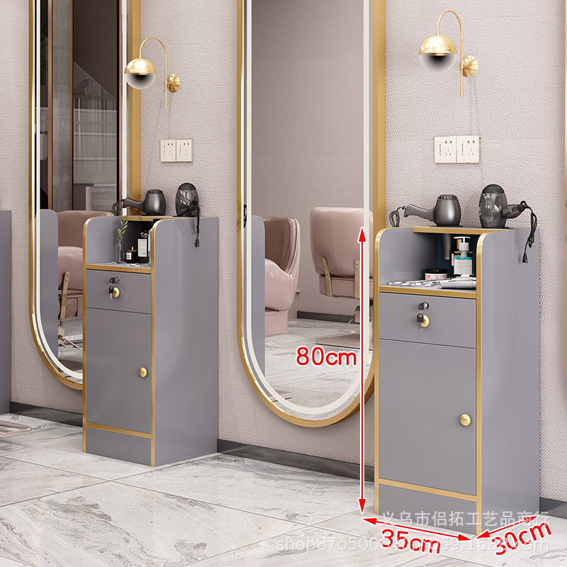 Barbería herramienta gabinete peluquería salón especial peluquería corte de pelo herramienta de gabinete coche salón de belleza herramienta de almacenamiento de mesa con cajón