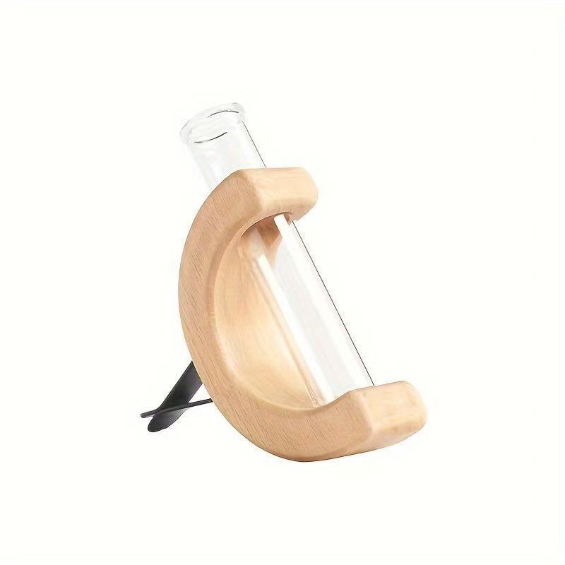 Arreglo floral de salida de aire cuadrado en forma de C, madera maciza, haya, nogal negro, video de aromaterapia, decoración de salida de aire, aromaterapia para coche