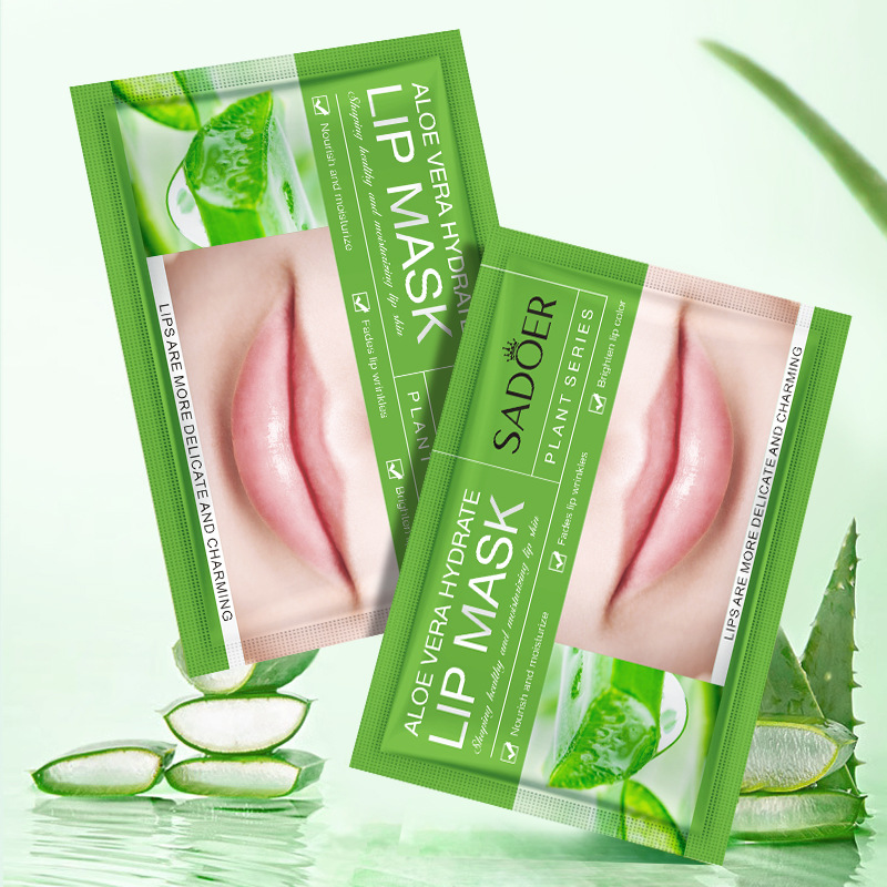 SADOER Aloe Vera Moisturizing Nourishing Lip Mask for Preventing Dry and Cracking_voghion.com
