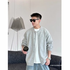 秋季新款韩系老钱风休闲毛衣男感针织衫时尚宽松百搭羊毛开衫其他
