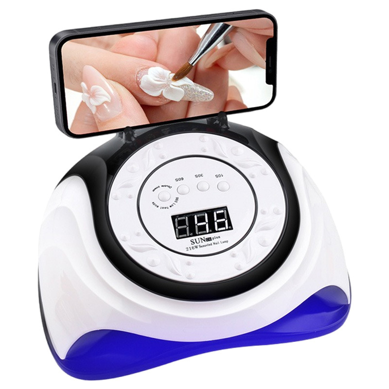 Lámpara de fototerapia de manicura 216W de alta potencia manicura tienda de manicura luz LED doble fuente de luz doméstica pegamento de manica lámpara de secado rápido