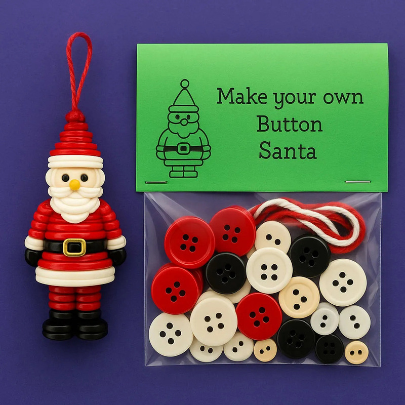 跨境Button Christmas decoration set DIY纽扣圣诞装饰套装|undefined