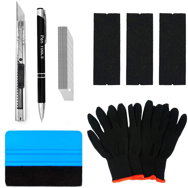 20件套汽车刮板玻璃窗贴膜安装工具套件,带排气工具笔,毛毡刮刀