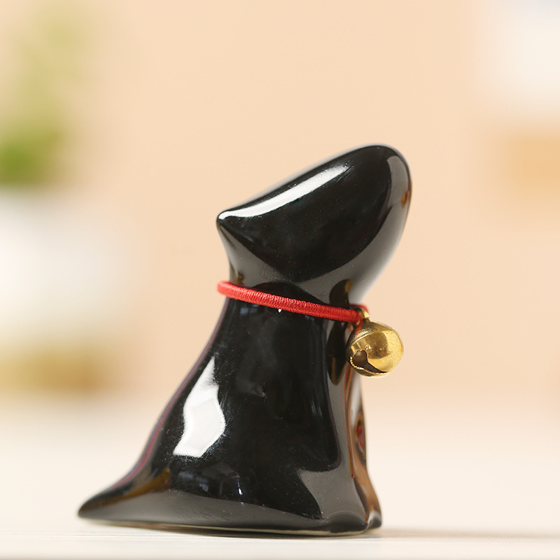 Cerámica lindo cachorro decoración mascota juego de té placa vista decoración de escritorio juego de té accesorios Casa Animal artesanía creativa