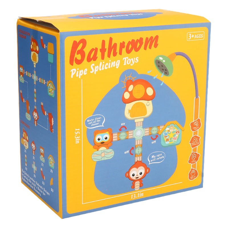 Transfronterizo amazon baño infantil juguetes de agua dibujos animados animal tubo transferencia ducha juguetes de baño