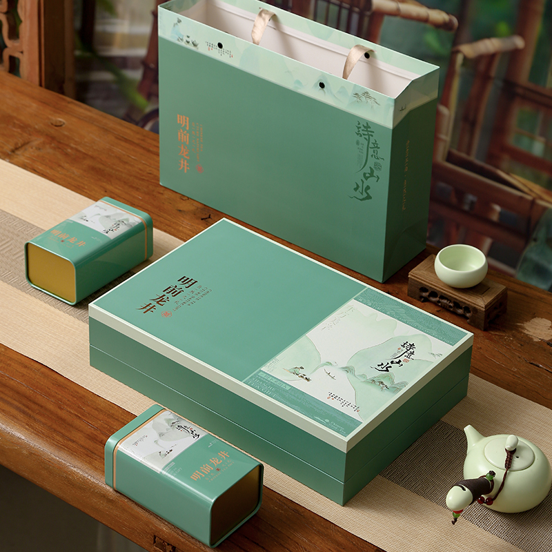 通用茶叶包装盒半斤一斤装绿茶龙井茶信阳毛尖礼盒装空盒