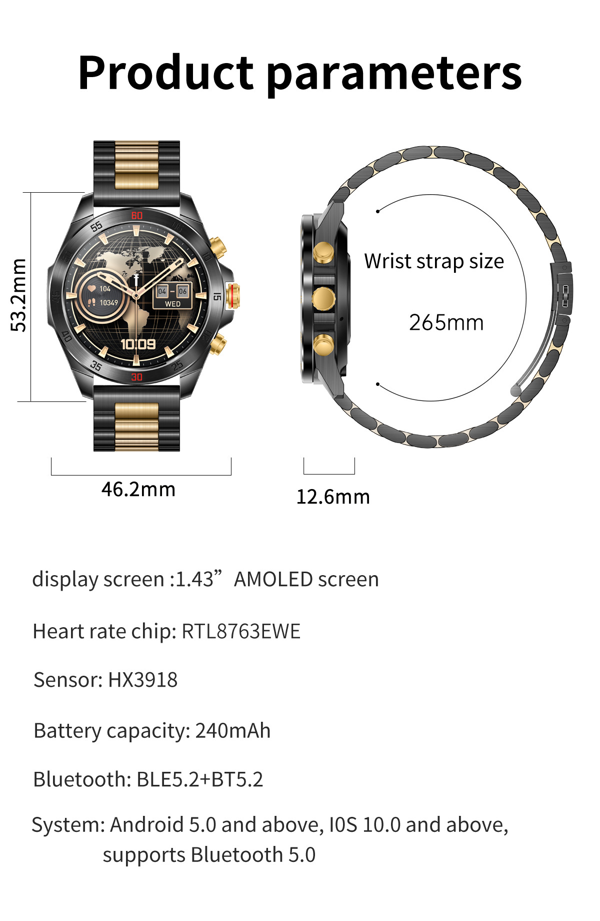 Smartwatch uomo con cardiofrequenzimetro e chiamate bluetooth_voghion.com