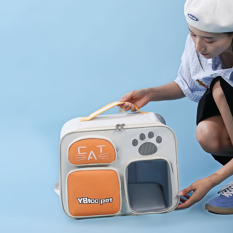 Вместительный дышащий рюкзак-переноска для кошек и собак YBicc pet