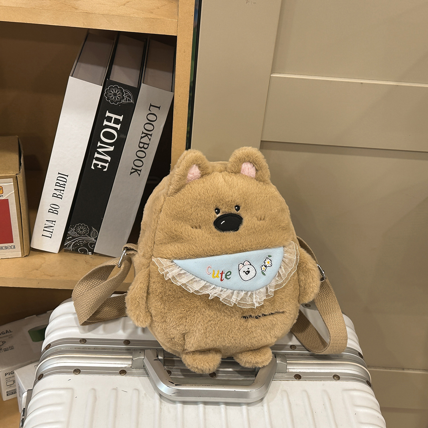 Cartoon perros niños y niñas bolsas de hombro lindas peludas bebés 2026 nuevas bolsas para niños transfronterizas