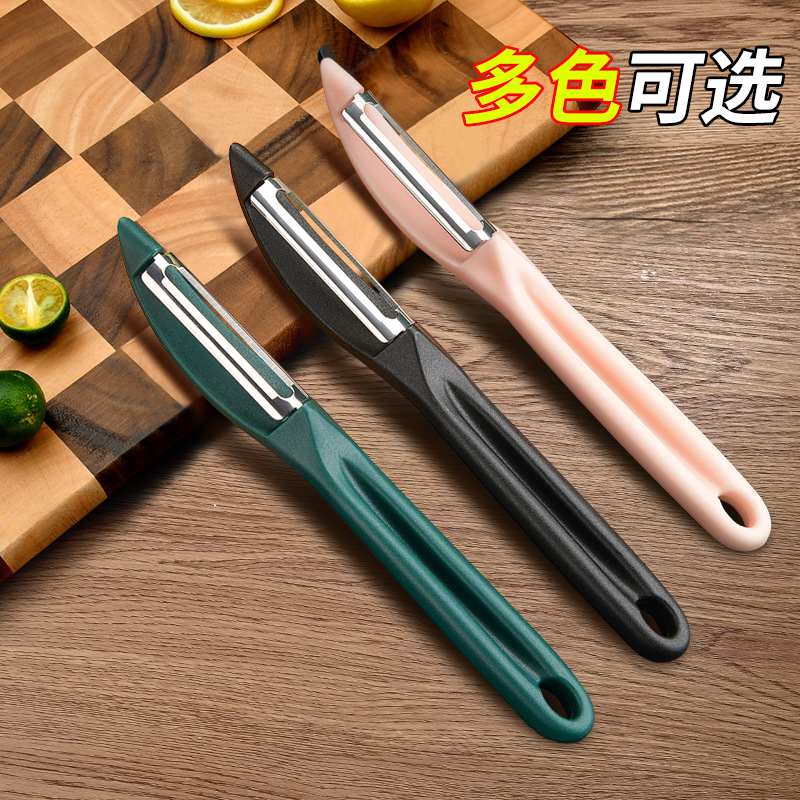 Cocina de acero inoxidable planas de regalo manzana gran cantidad de raspador de papas raspador de peras verduras raspador puede