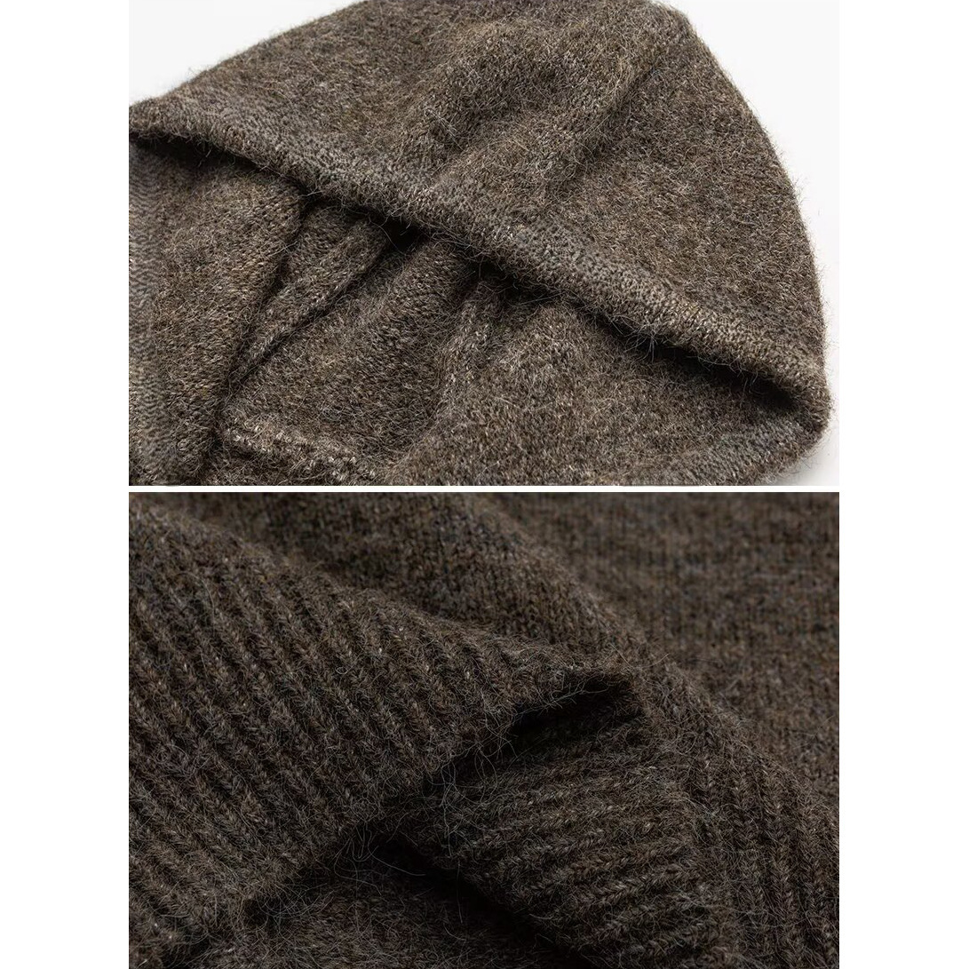 Explosiones transfronterizas de tamaño grande europeo con capuzas cardigan chaqueta suéter de punto hombre perezoso viento viejo fábrica de viento de dinero al por mayor