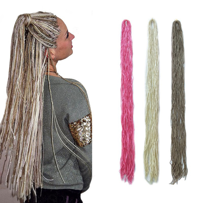 Wig European and American dirty braid three-strand braid small thin braid ponytail zizi Box Crochet AliExpress Amazon
